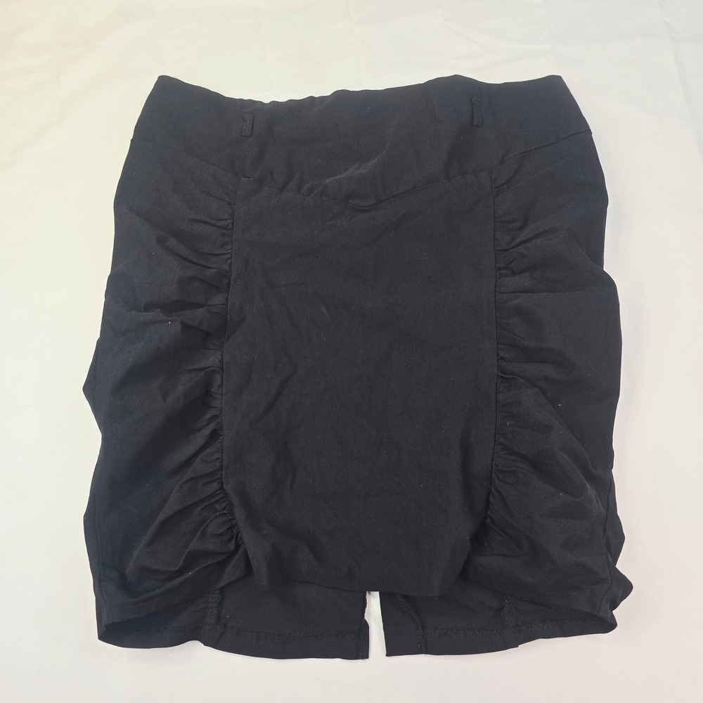 Sensational Collections Ruched Pencil Skirt Women's Size 22 Black Stretch Slit